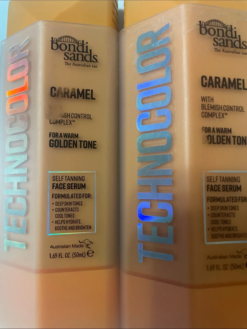 Bondi Sands Technocolor Caramel Self-Tanning Face Serum - Orange NEW 3 pack